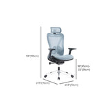 Black Ergonomic Steel Frame Mesh Lumbar Support Office Chair Image - 11