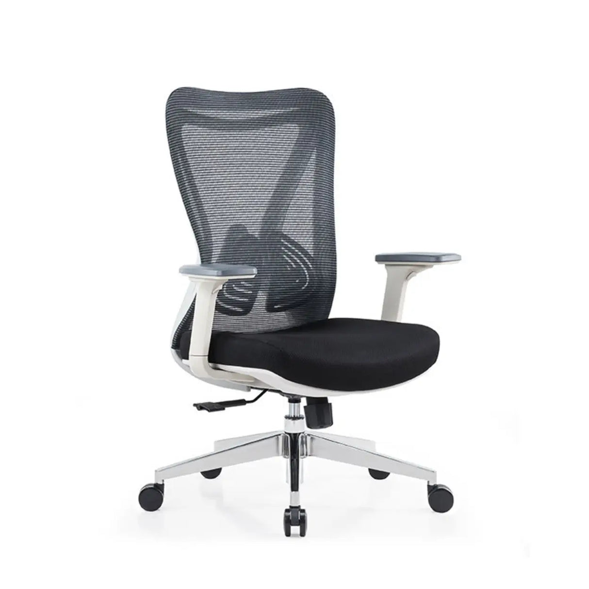 Black Ergonomic Steel Frame Mesh Lumbar Support Office Chair Image - 5