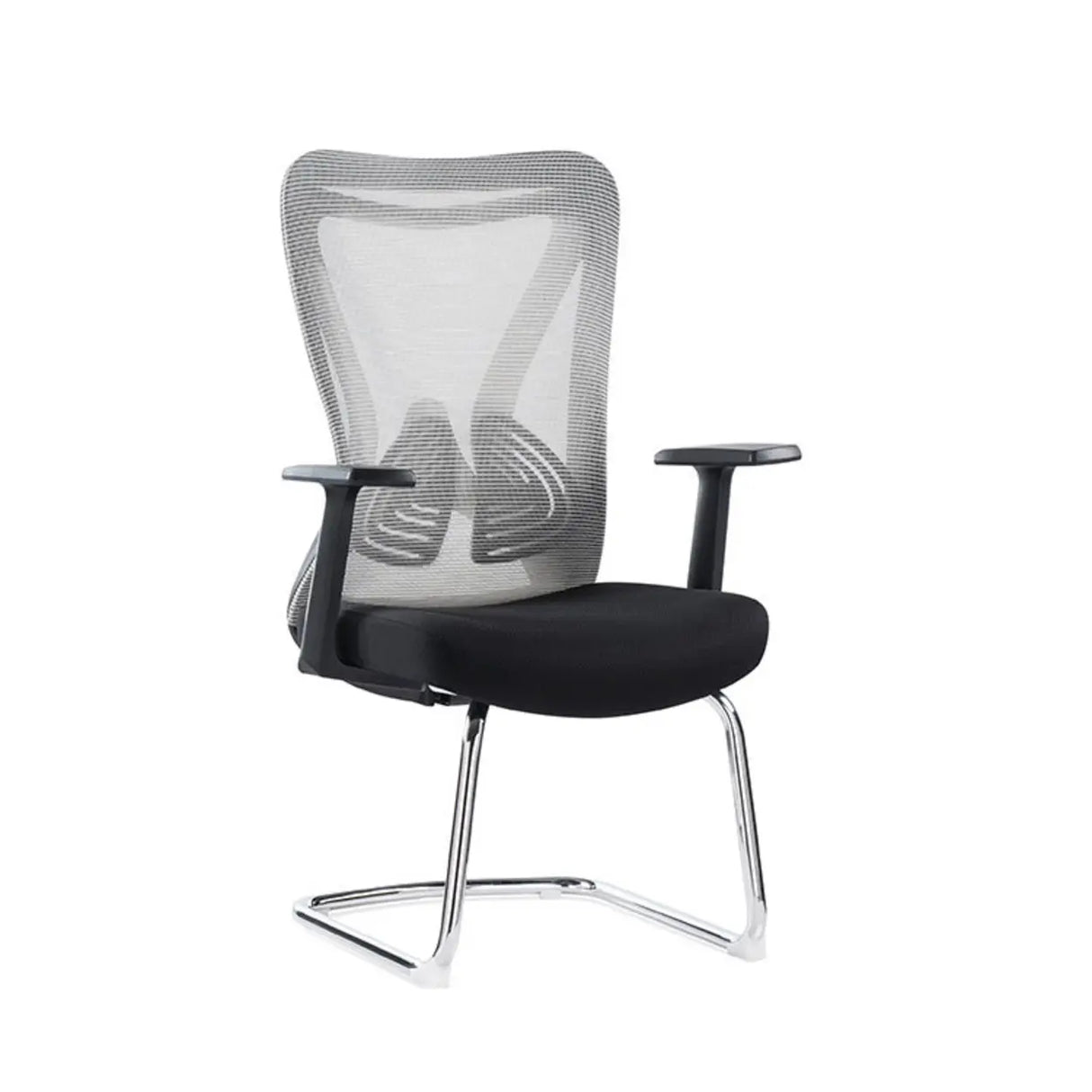 Black Ergonomic Steel Frame Mesh Lumbar Support Office Chair Image - 7