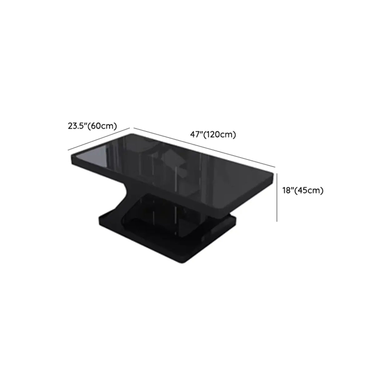 Black Faux Leather Reception Sofa Set with Tables Image - 21