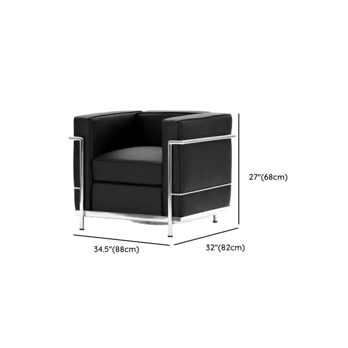 Black Faux Leather Upholstered Back Sofa Seating Group 