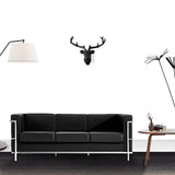 Black Faux Leather Upholstered Back Sofa Seating Group Image - 6