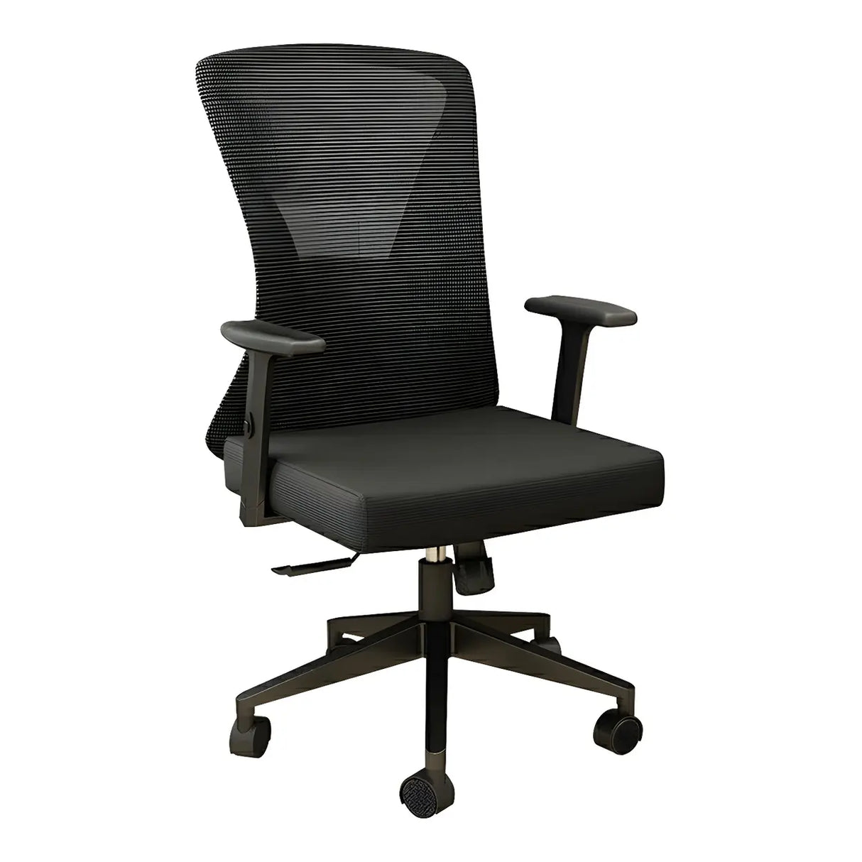 Black Finish Ergonomic Mesh High-Back Office Chair Image - 5