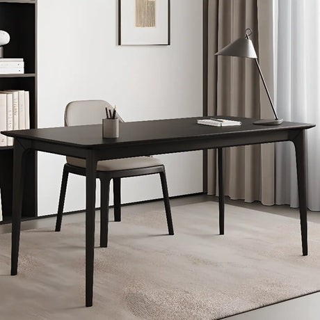 Black Finish Standard Wooden Writing Desk Image - 1