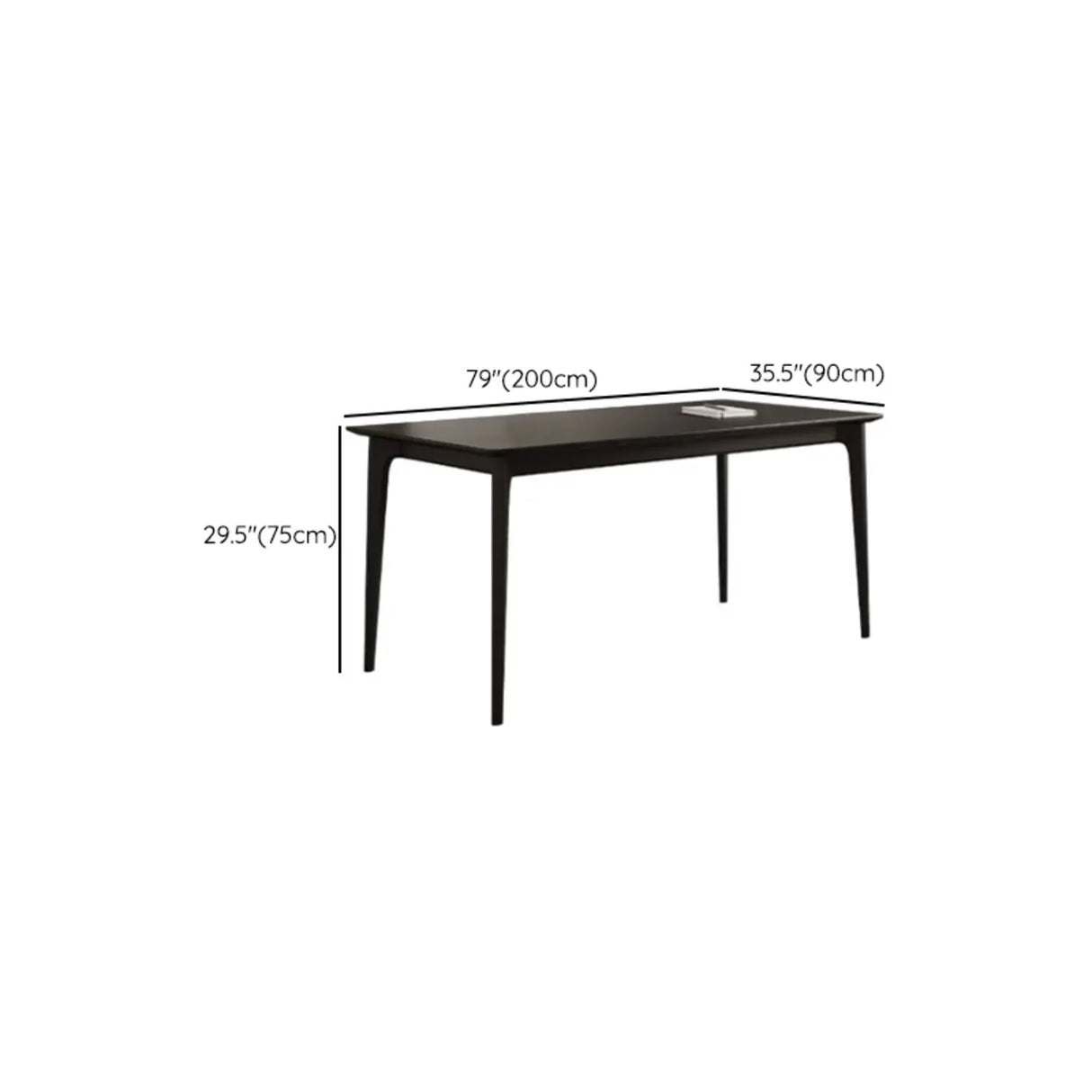 Black Finish Standard Wooden Writing Desk Image - 12