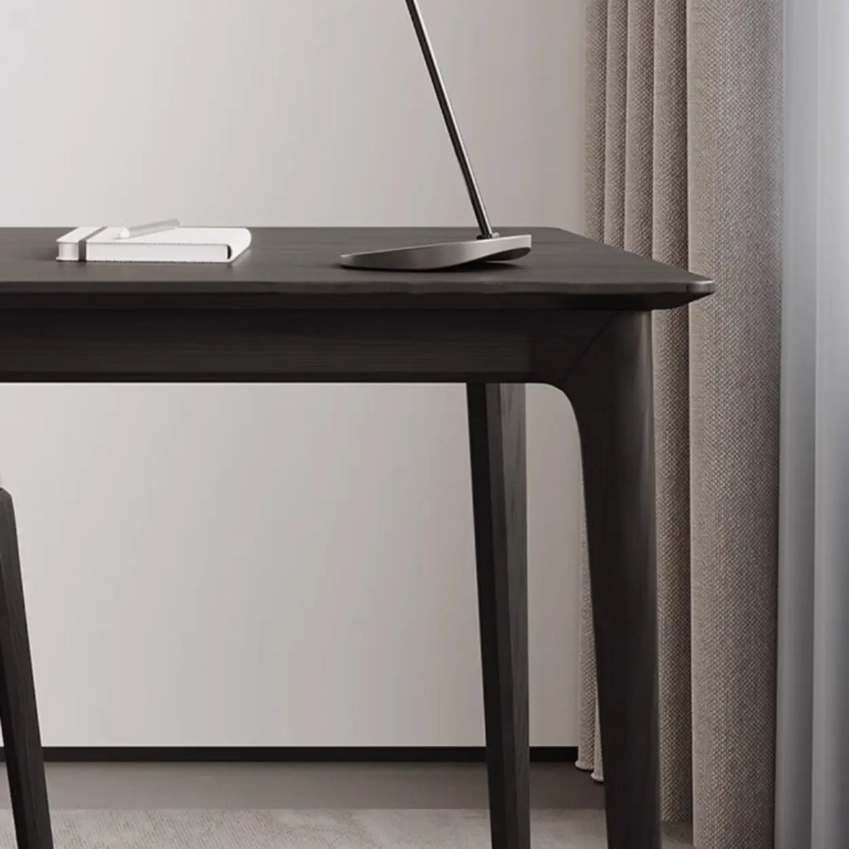 Black Finish Standard Wooden Writing Desk Image - 7