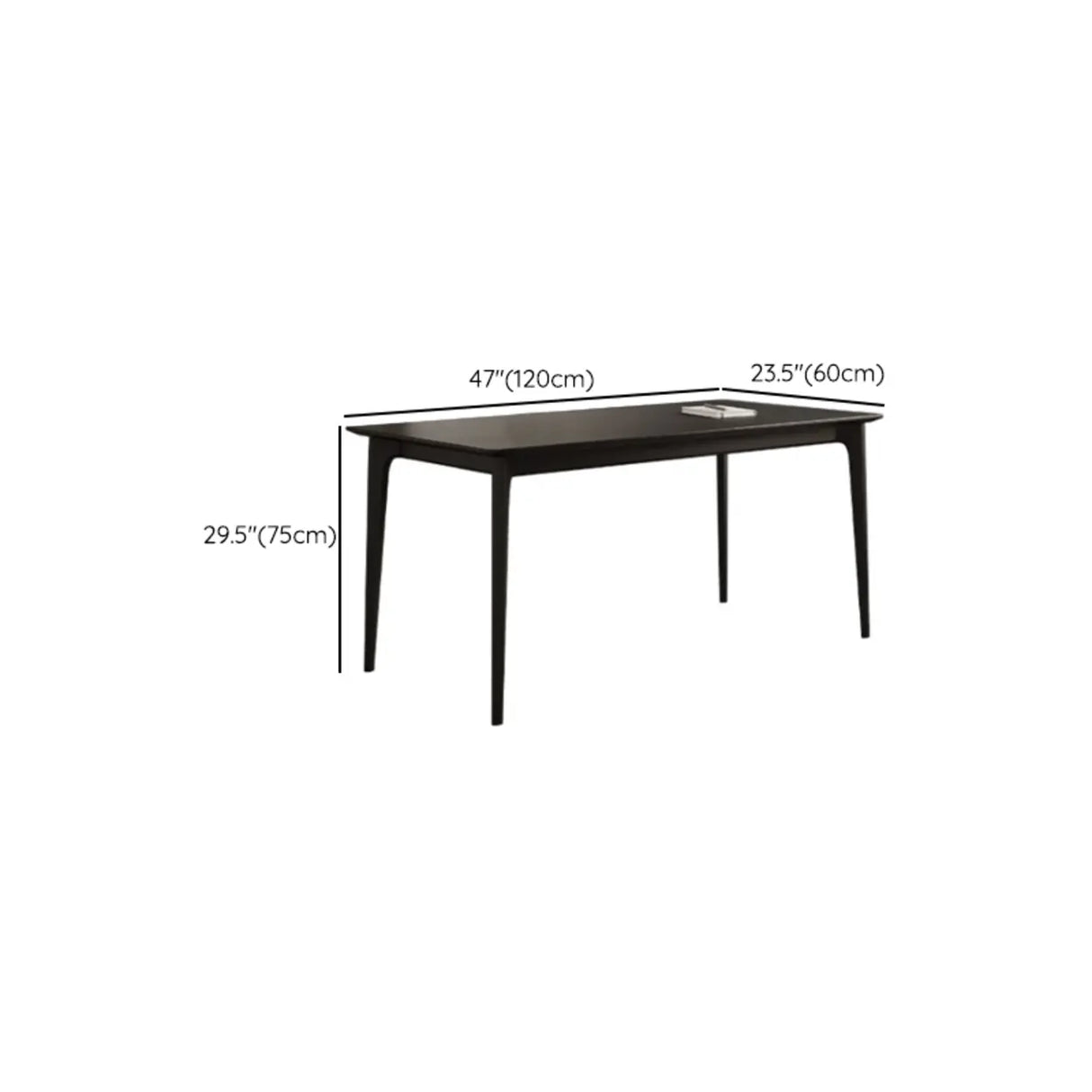 Black Finish Standard Wooden Writing Desk 