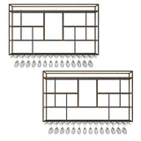 Black Floating Iron Large Black Wall Mount Wine Rack Image - 9