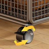 Black Freestanding Fixed Height Metal Utility Cart Image - 10