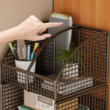 Black Freestanding Fixed Height Metal Utility Cart Image - 9