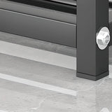 Black Freestanding Organizer Bench Metal Entryway Shoe Rack Image - 13