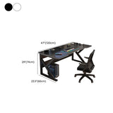 Black Gaming Desk with Steel Frame for Two People Image - 26