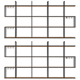 Black Geometric Metal Large Floating Wall Wine Rack Holder Image - 15