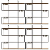 Black Geometric Metal Large Floating Wall Wine Rack Holder Image - 5