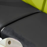 Black Green Stain Resistant Faux Leather Beam Seating Image - 12