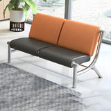 Black Green Stain Resistant Faux Leather Beam Seating Image - 13