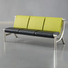Black Green Stain Resistant Faux Leather Beam Seating Image - 15