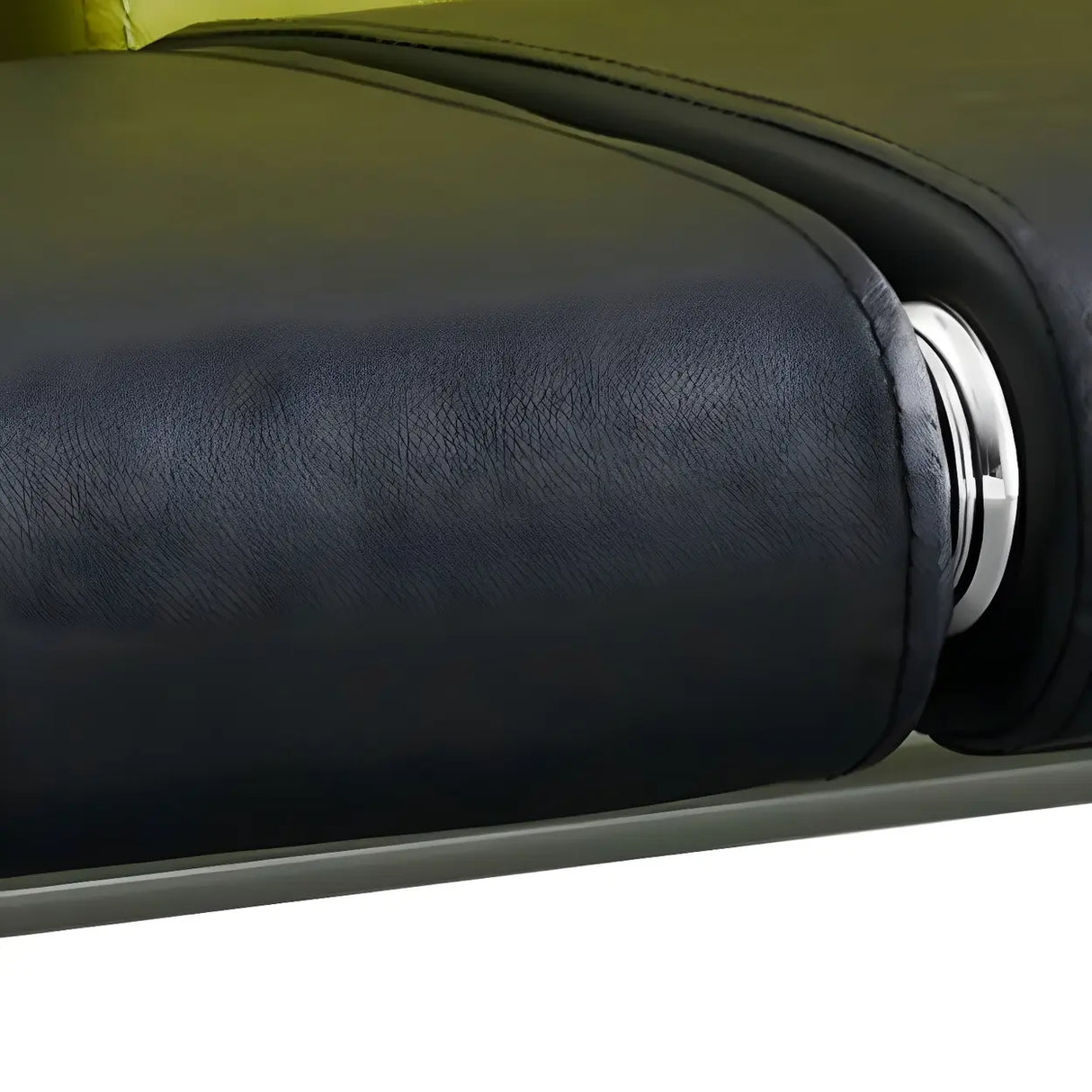 Black Green Stain Resistant Faux Leather Beam Seating Image - 16