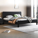 Black Headboard Queen Storage Includes Bed with Drawers Image - 1