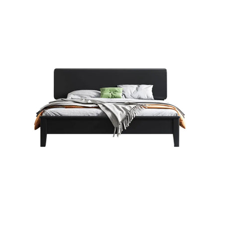 Black Headboard Queen Storage Includes Bed with Drawers Image - 2