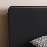 Black Headboard Queen Storage Includes Bed with Drawers Image - 7