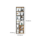 Black Industrial Geometric Iron Frame Open Bookcase #size