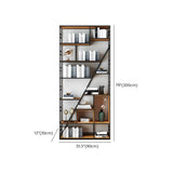 Black Industrial Geometric Iron Frame Open Bookcase Image - 18