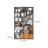 Black Industrial Geometric Iron Frame Open Bookcase Image - 21