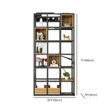 Black Industrial Open Etagere Metal Large Bookshelf Image - 23