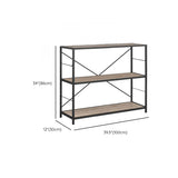 Black Iron Industrial Open Multi-Size Storage Bookshelf #size