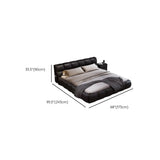 Black King Modern Leather Headboard  Floor Bed Frame #size