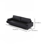 Black Leather Office Reception Sofa Set	with Legs Image - 14