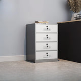 Black Lockable Steel Small Filing Cabinets with Drawers Image - 21