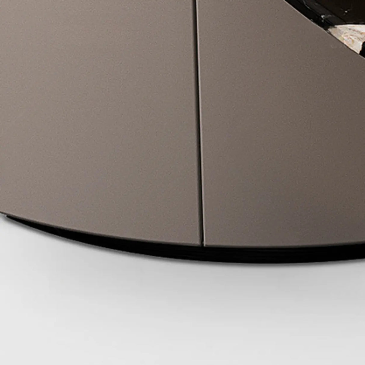 Black Marble Free Form Metal Base Storage Coffee Table Image - 6
