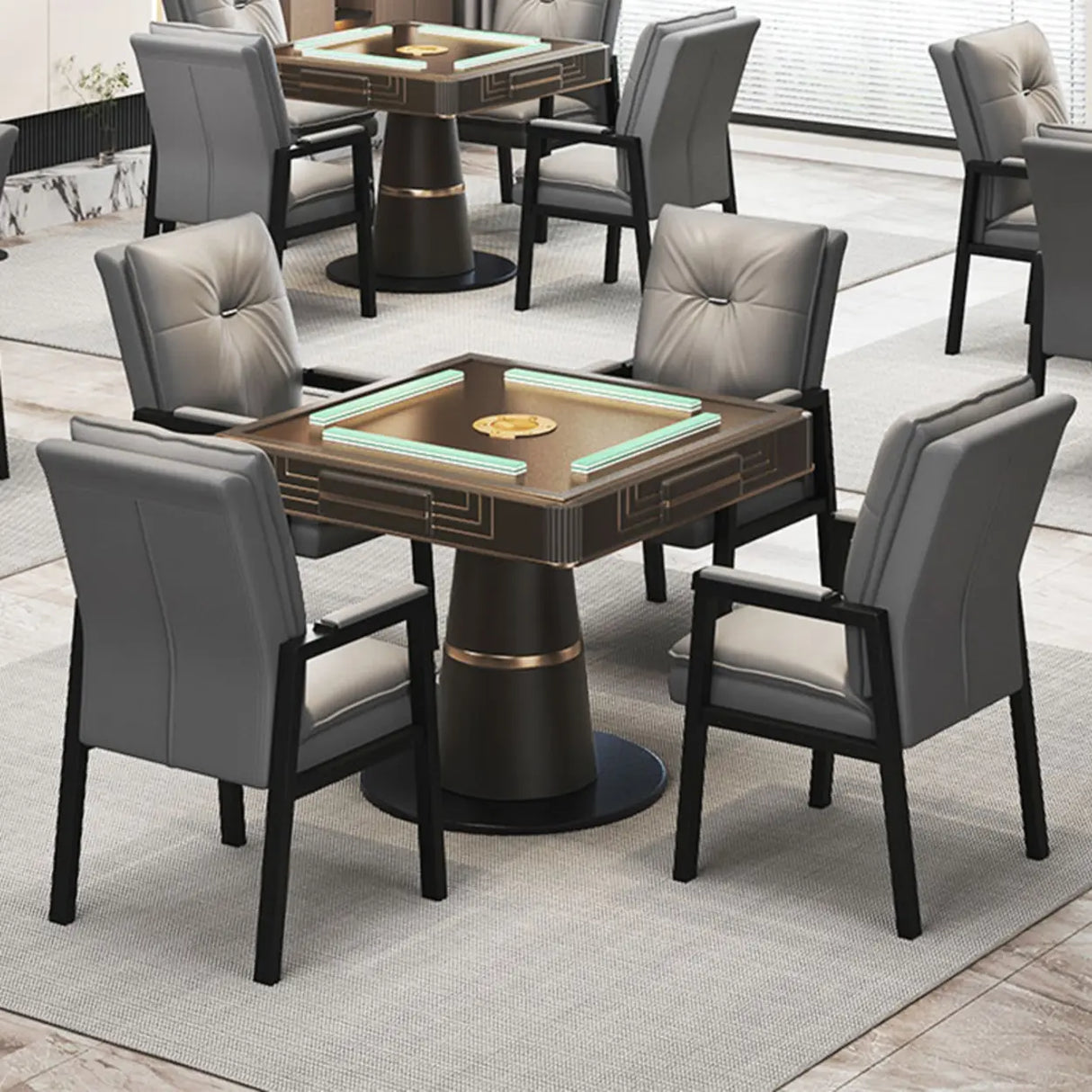 Black Metal Frame Leather Lounge Ergonomic Office Chair Image - 7
