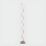 Black Metal Modern Spiral LED Living Room Floor Lamp Image - 6