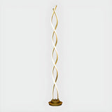 Black Metal Modern Spiral LED Living Room Floor Lamp Image - 7