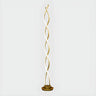 Black Metal Modern Spiral LED Living Room Floor Lamp Image - 7