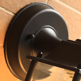 Black Metal Outdoor Vintage Lantern Wall Sconce  Image - 7