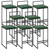 Black Metal Square Upholstered Barstool for Counters Image - 31
