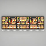 Black Metal Wall-Mounted Wine Rack with Glass Holder Image - 7