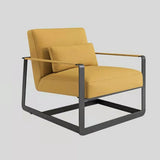 Black Microfiber Leather Reclining Lounge Chair Image - 5