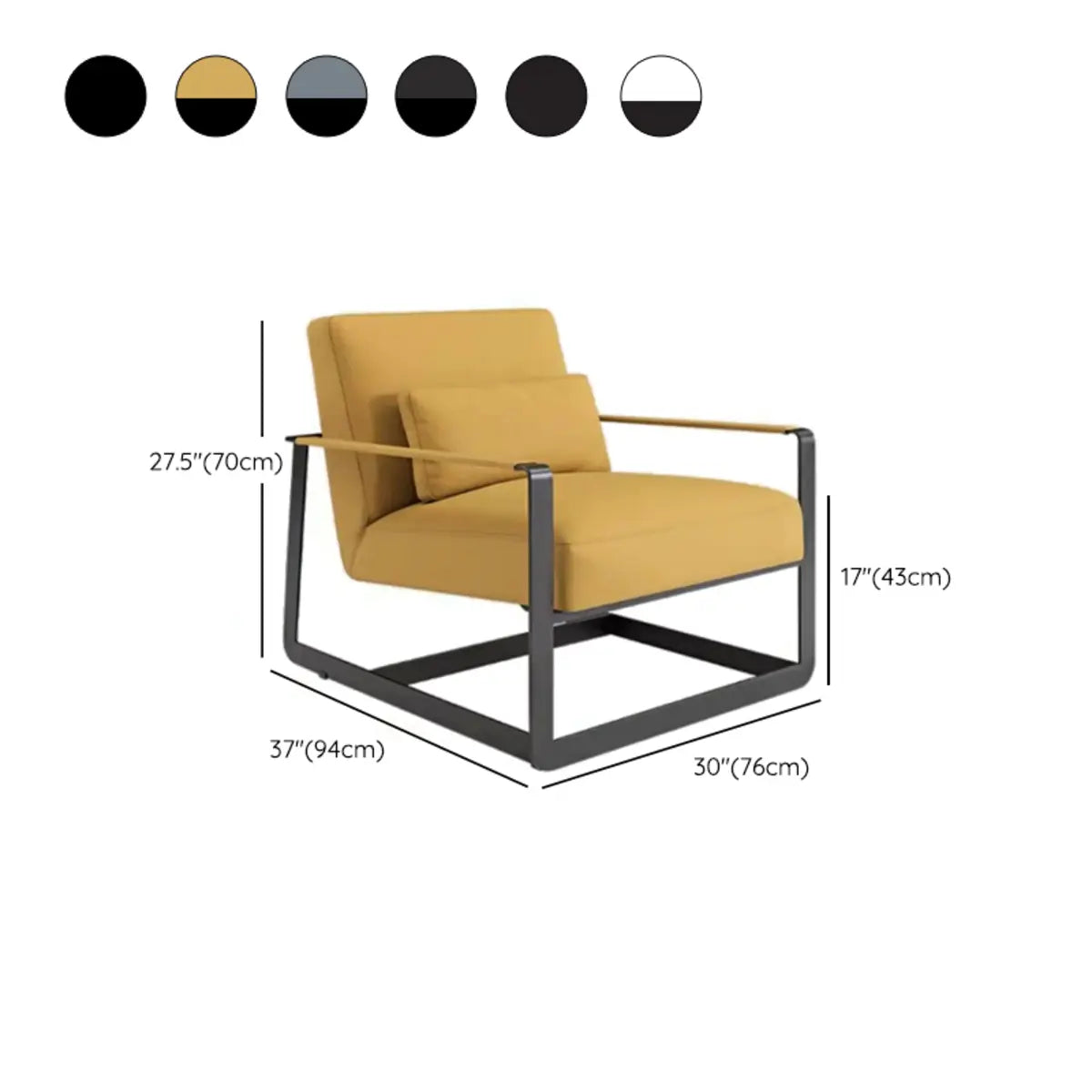 Black Microfiber Leather Reclining Lounge Chair 