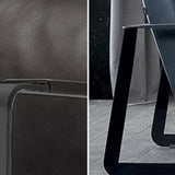 Black Microfiber Leather Reclining Lounge Chair Image - 8