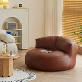 Black Microfiber Leather Side Chair with Fixed Back Image - 8