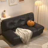 Black Milk Fleece Tufted Back Memory Foam Fill Loveseat Image - 1