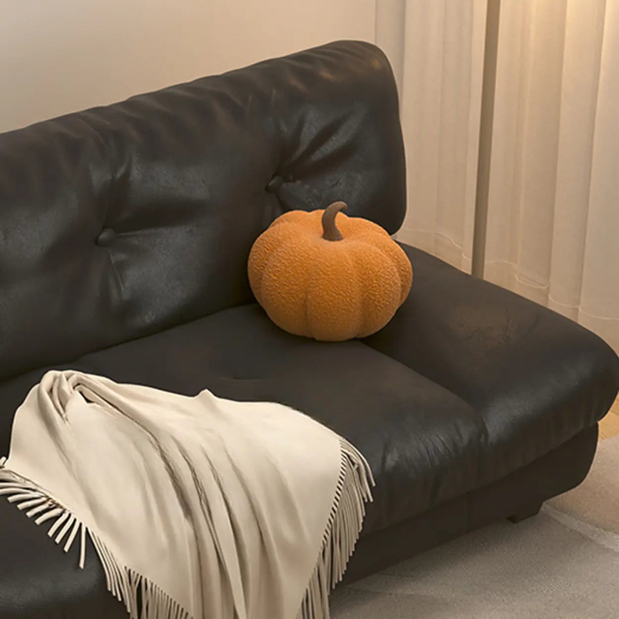 Black Milk Fleece Tufted Back Memory Foam Fill Loveseat Image - 10