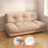 Black Milk Fleece Tufted Back Memory Foam Fill Loveseat Image - 15