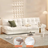 Black Milk Fleece Tufted Back Memory Foam Fill Loveseat Image - 7