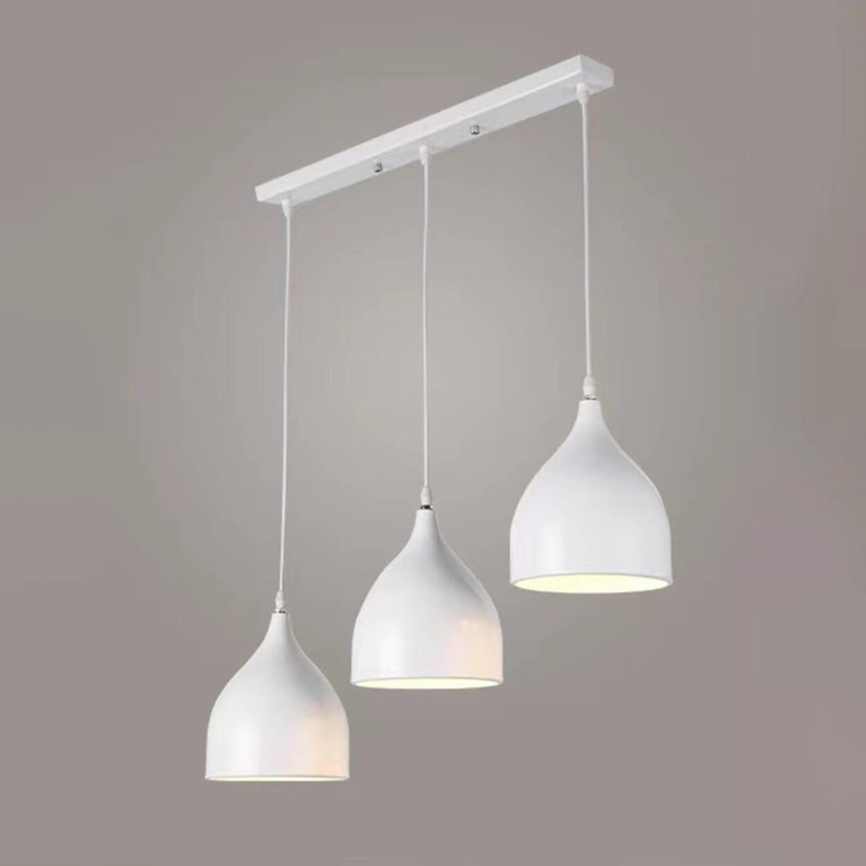Black Modern 3-Light Teardrop Island Hanging Light Image - 7